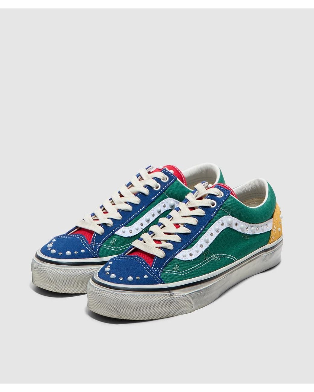 Vans Green Lx Old Skool 36 Sneaker (Pearized for men
