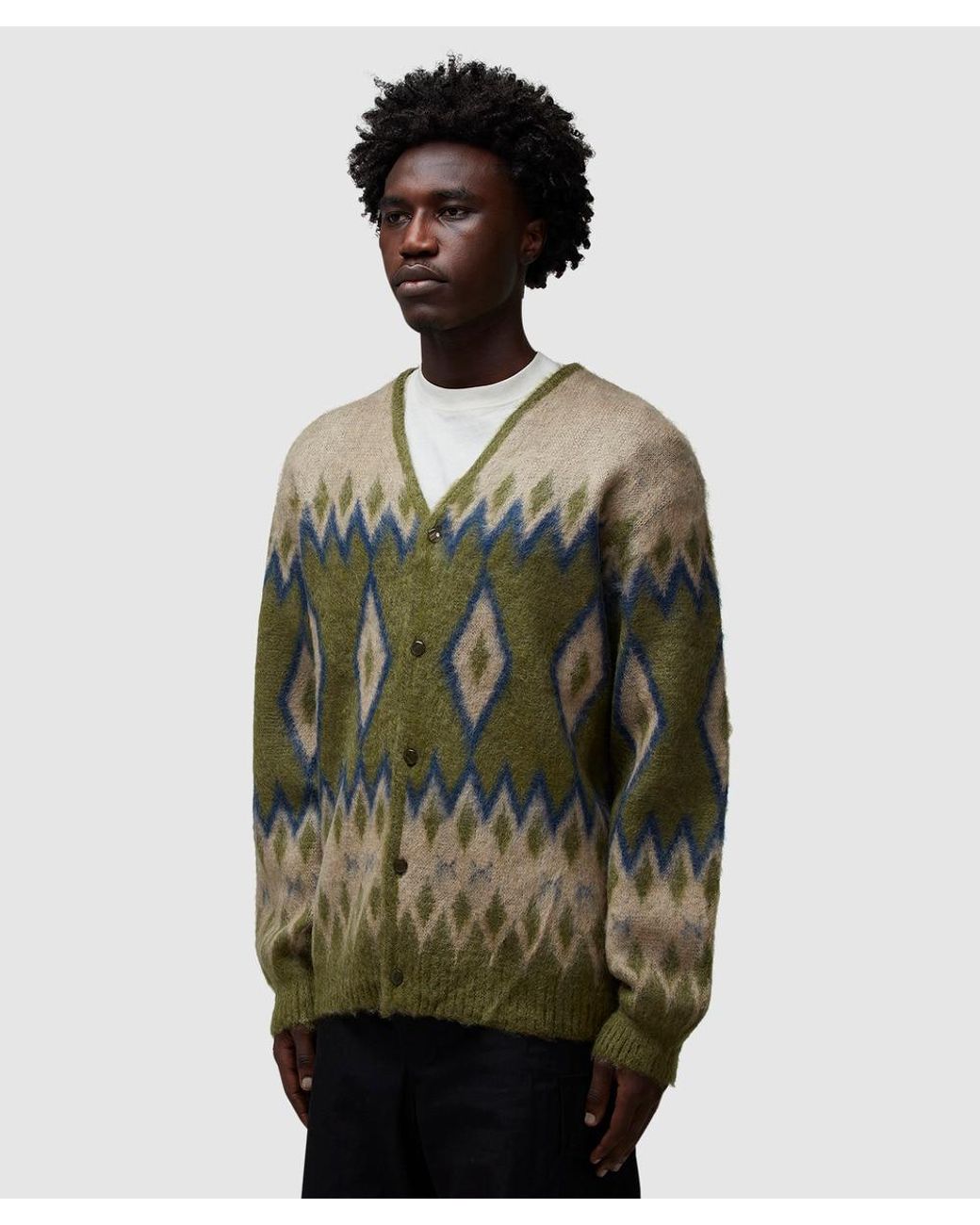 Needles Mohair Cardigan in Green for Men | Lyst