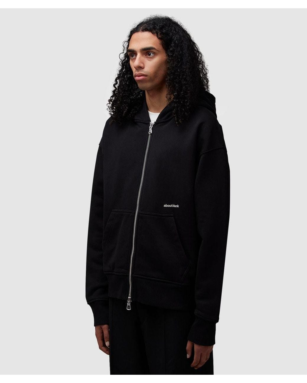 About Blank Black Box Zip Hoodie for men