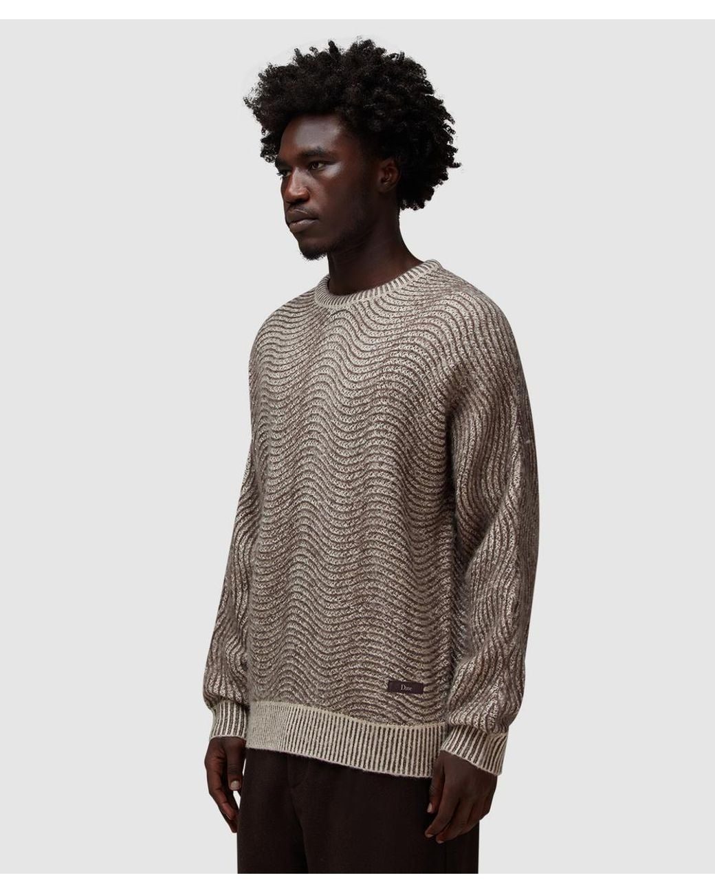 Dime Mohair Wave Knit Sweater (Camel in Brown for Men | Lyst