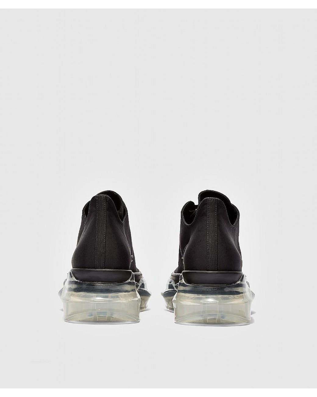 Rick Owens Abstract Clear Sole Sneaker in Black for Men | Lyst