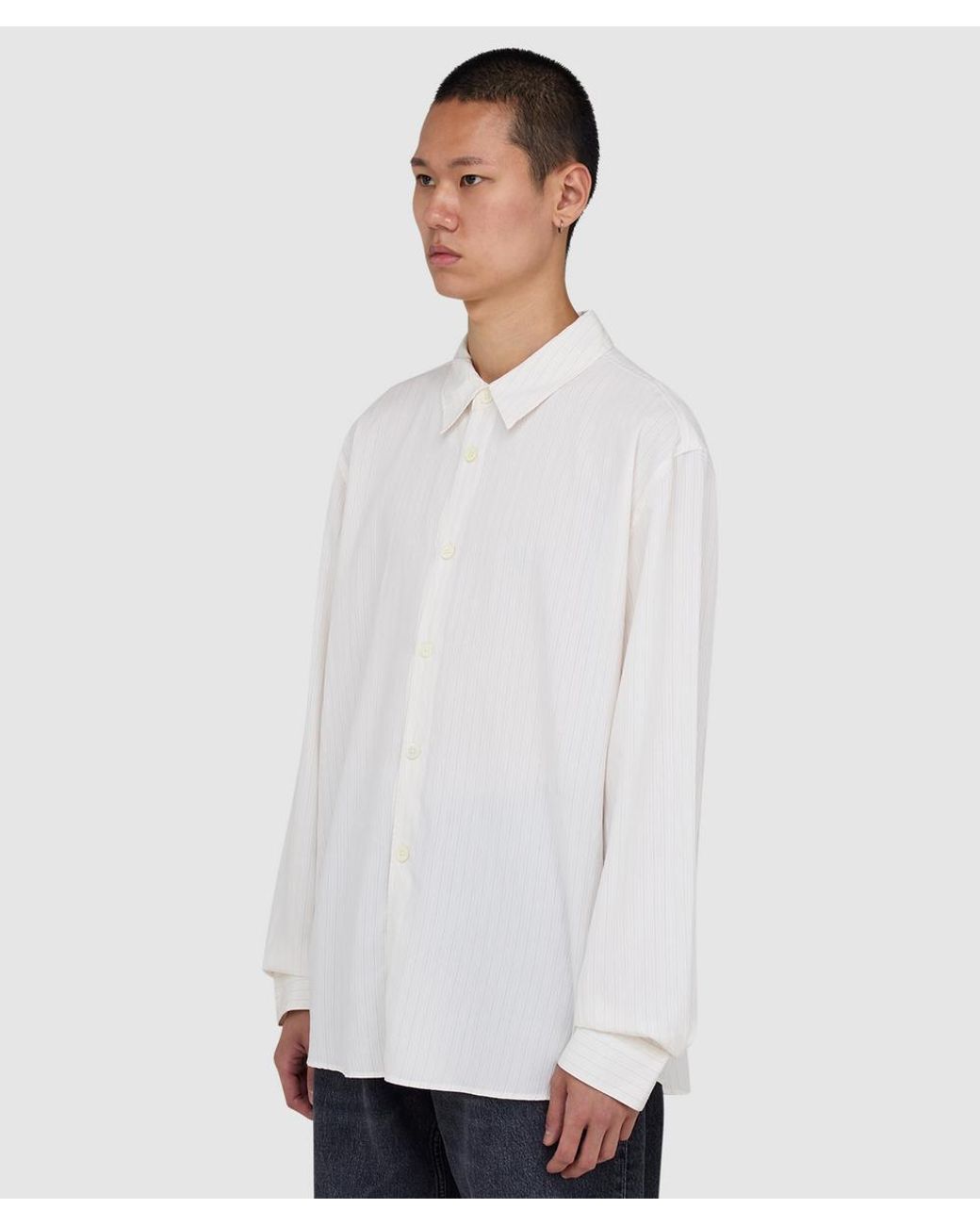 Our Legacy White Beyond Shirt Stripe Viscose for men