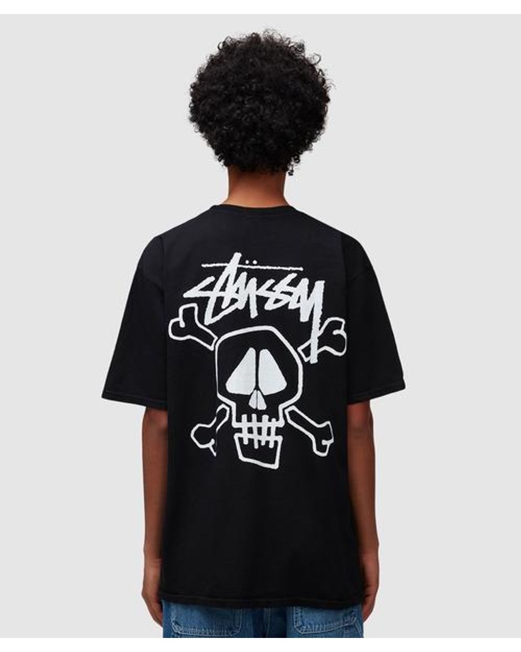 【オープニングセール】 Pigmented Bones & Skull Stussy Dyed Men for Black in T-shirt トップス