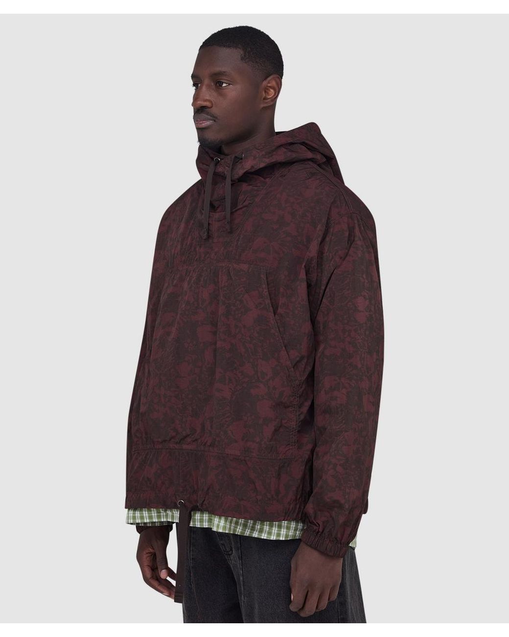 Beams Plus Red Camo Print Mil Smock Jacket for men