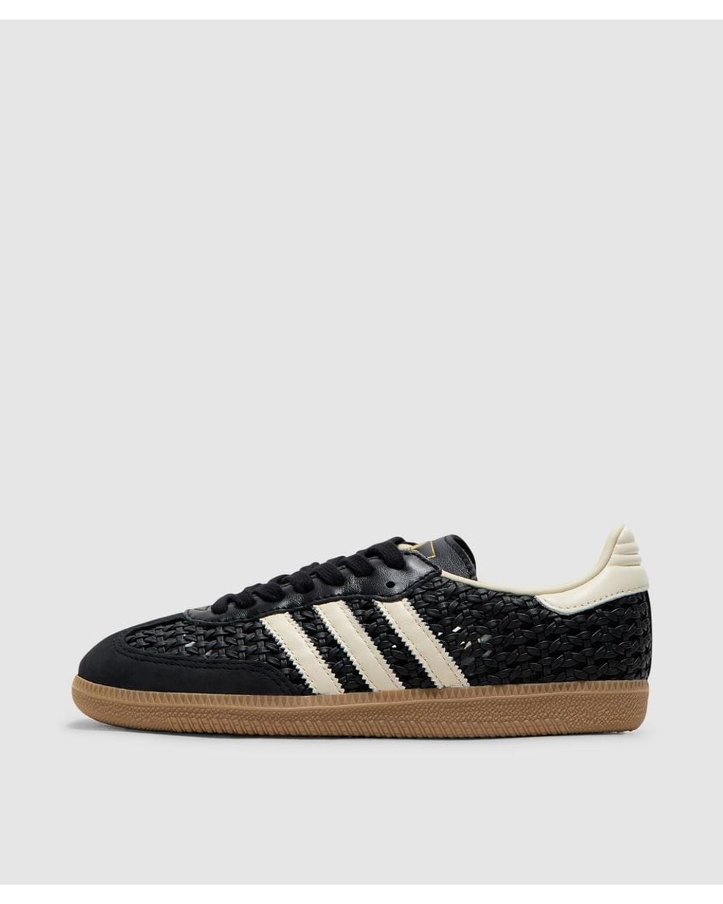 Adidas Black Samba Og �Basketweave� Sneaker (Core/Cream/ Met for men