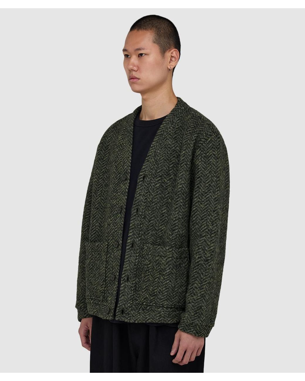 Universal Works Green Raven Advance Cardigan for men