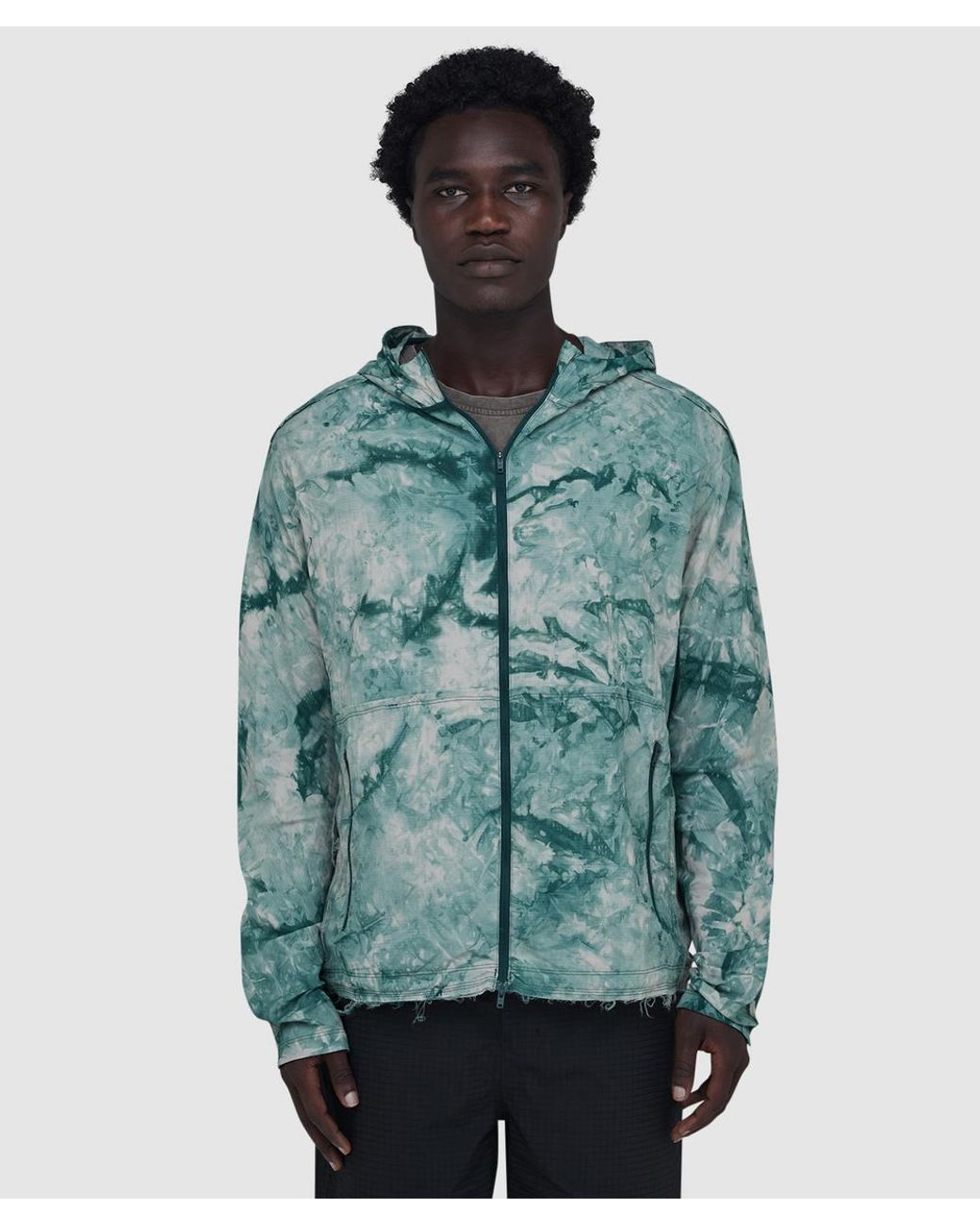 Y-3 Green Aop Running Jacket (Multicolour for men