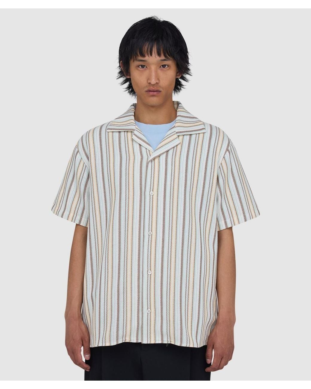Drole de Monsieur Gray Chemise Striped Shirt (Multicolour for men