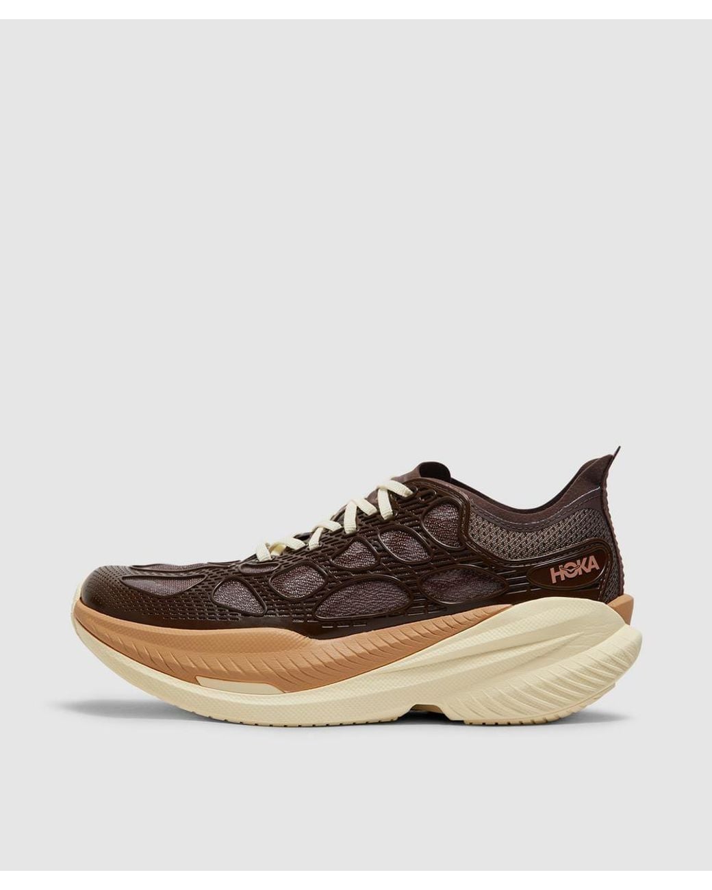 Hoka One One Brown Mach X Caged Sneaker (Walnut Maple for men