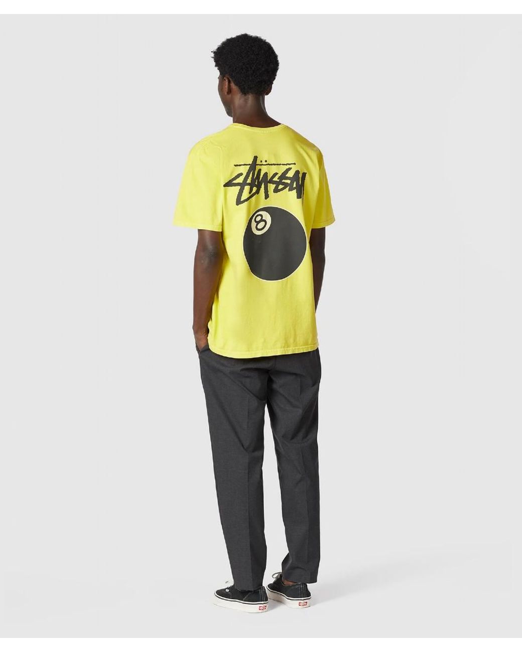 Stussy 8 Ball Pig Dyed T-shirt in Yellow for Men | Lyst