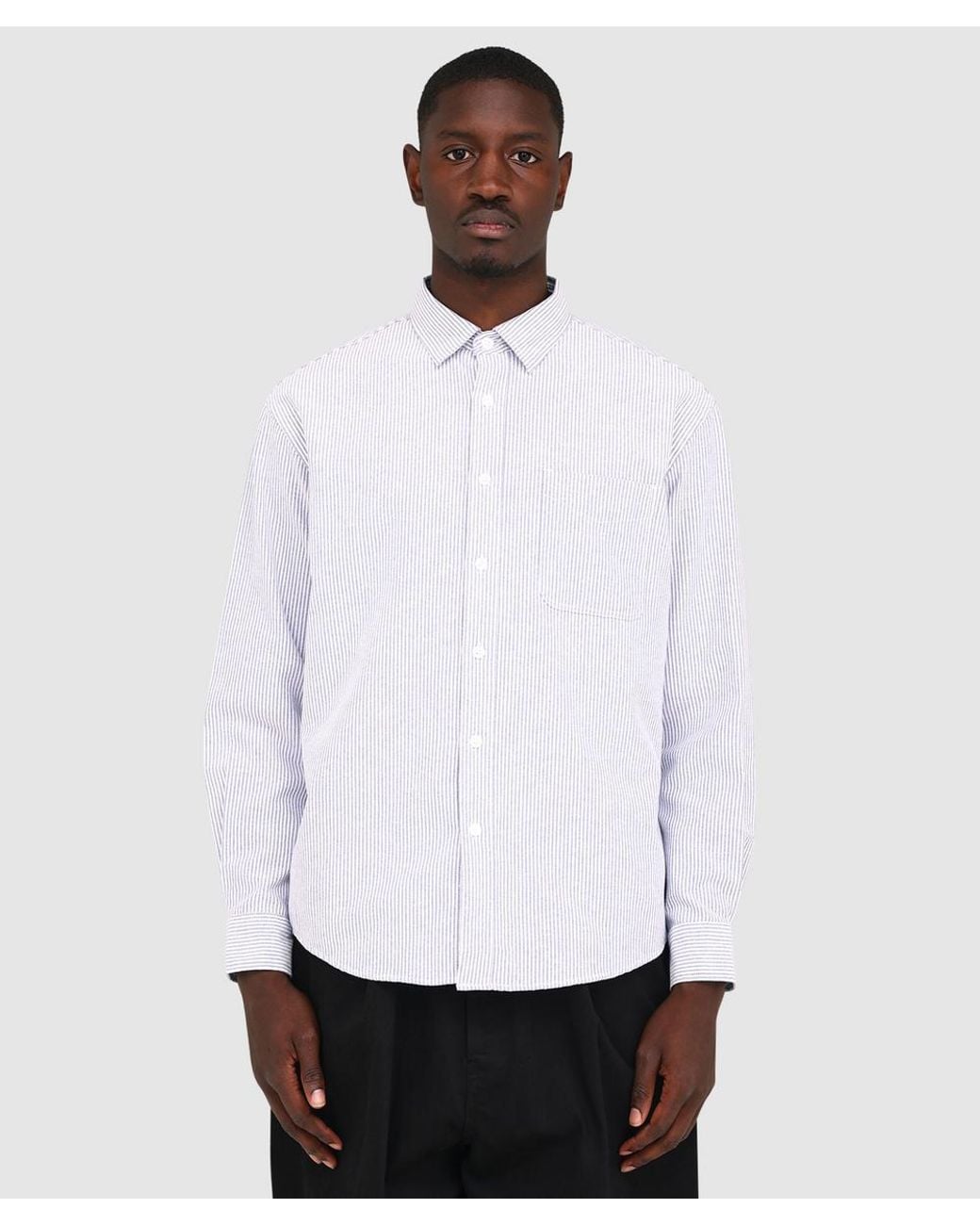 FRIZMWORKS White Og Stripe Oversized Shirt for men