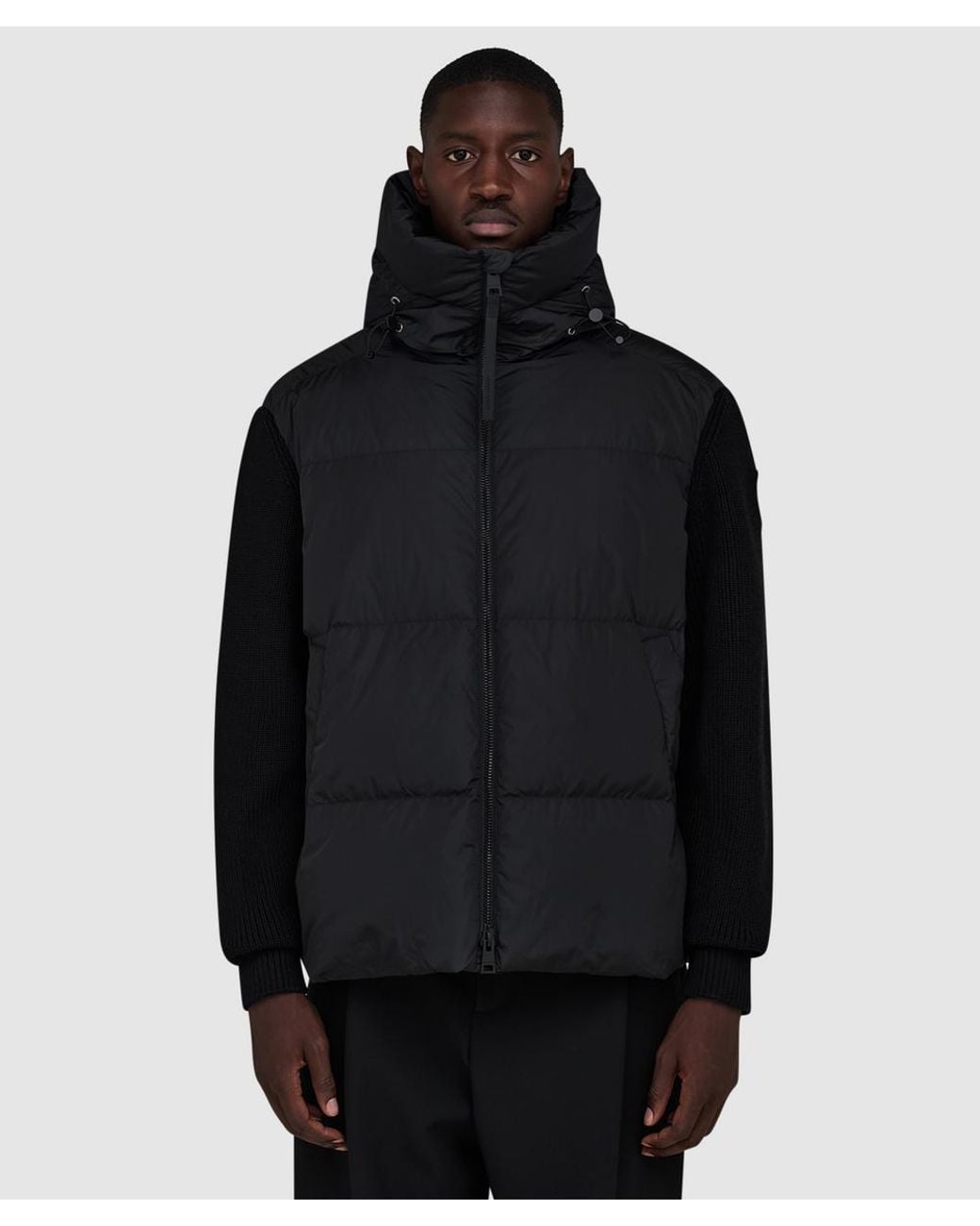 Canada Goose Black Hybridge Grove Knit Hooded Jacket for men