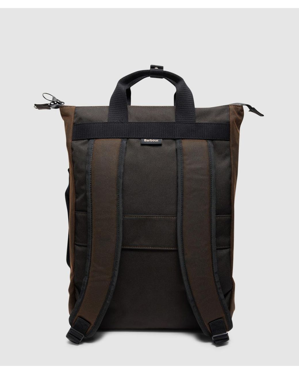 Barbour Black Field Wax Backpack