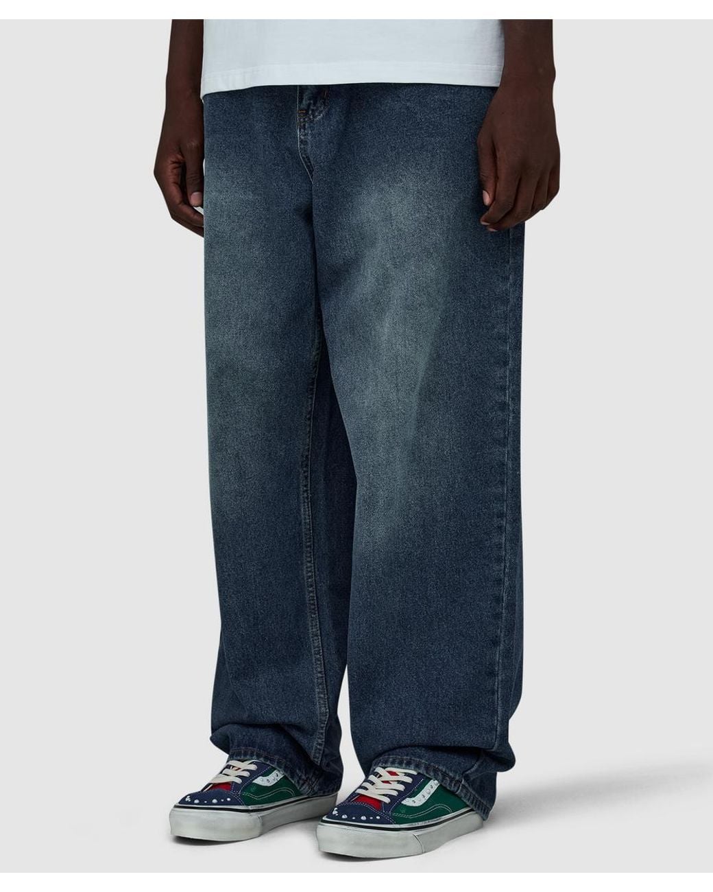 Butter Goods Blue Baggy Denim Jean (Distressed for men