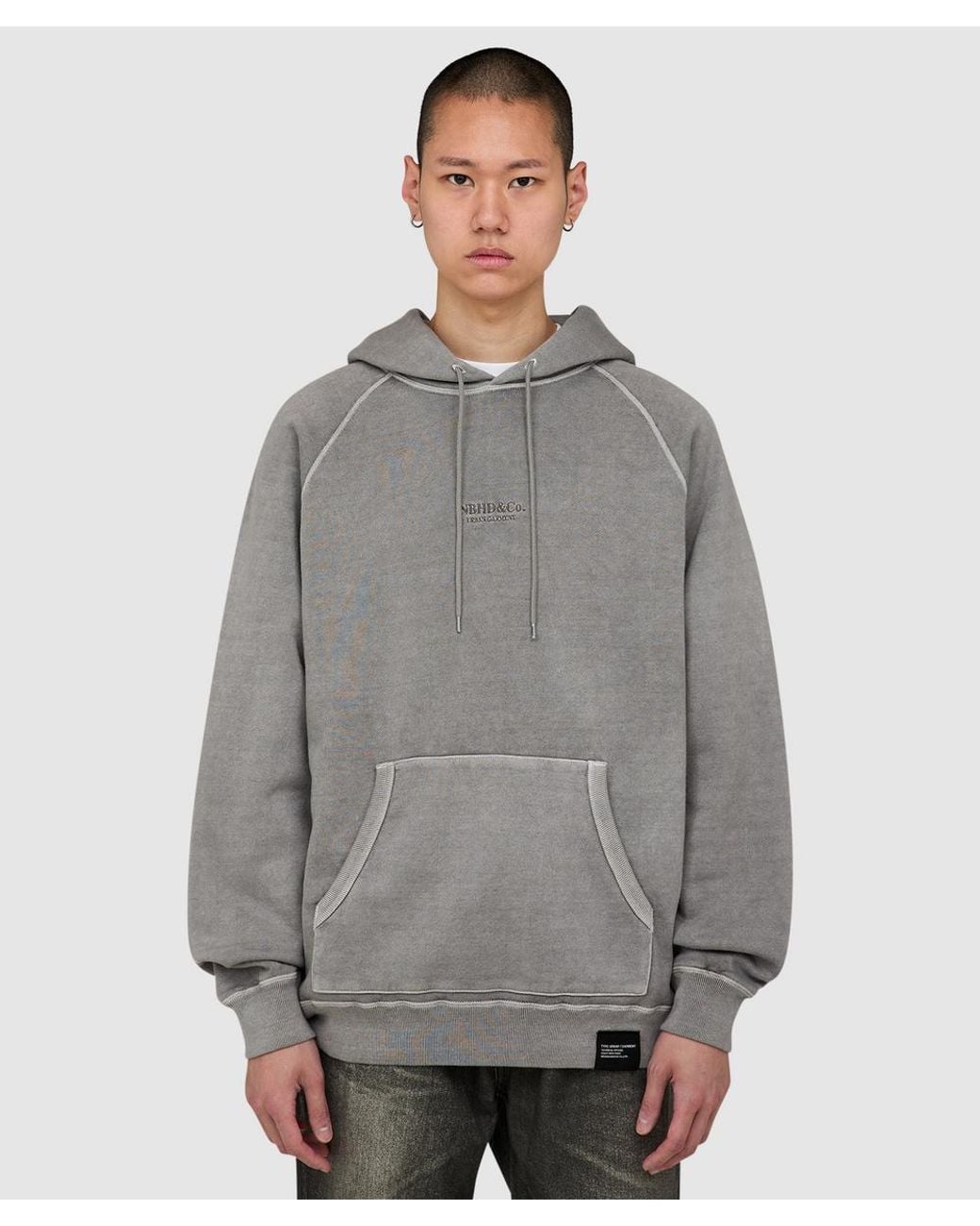 Neighborhood Gray Pigment Dyed Sweat Hoodie for men