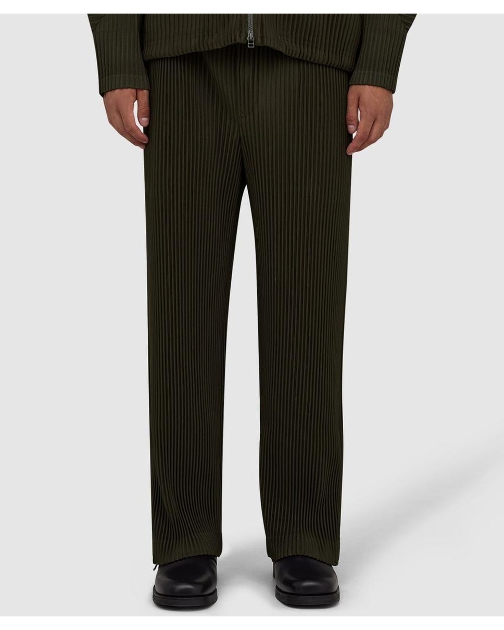 Homme Plissé Issey Miyake Black Pleats Straight Leg July Pant (47-Shade Grayish for men