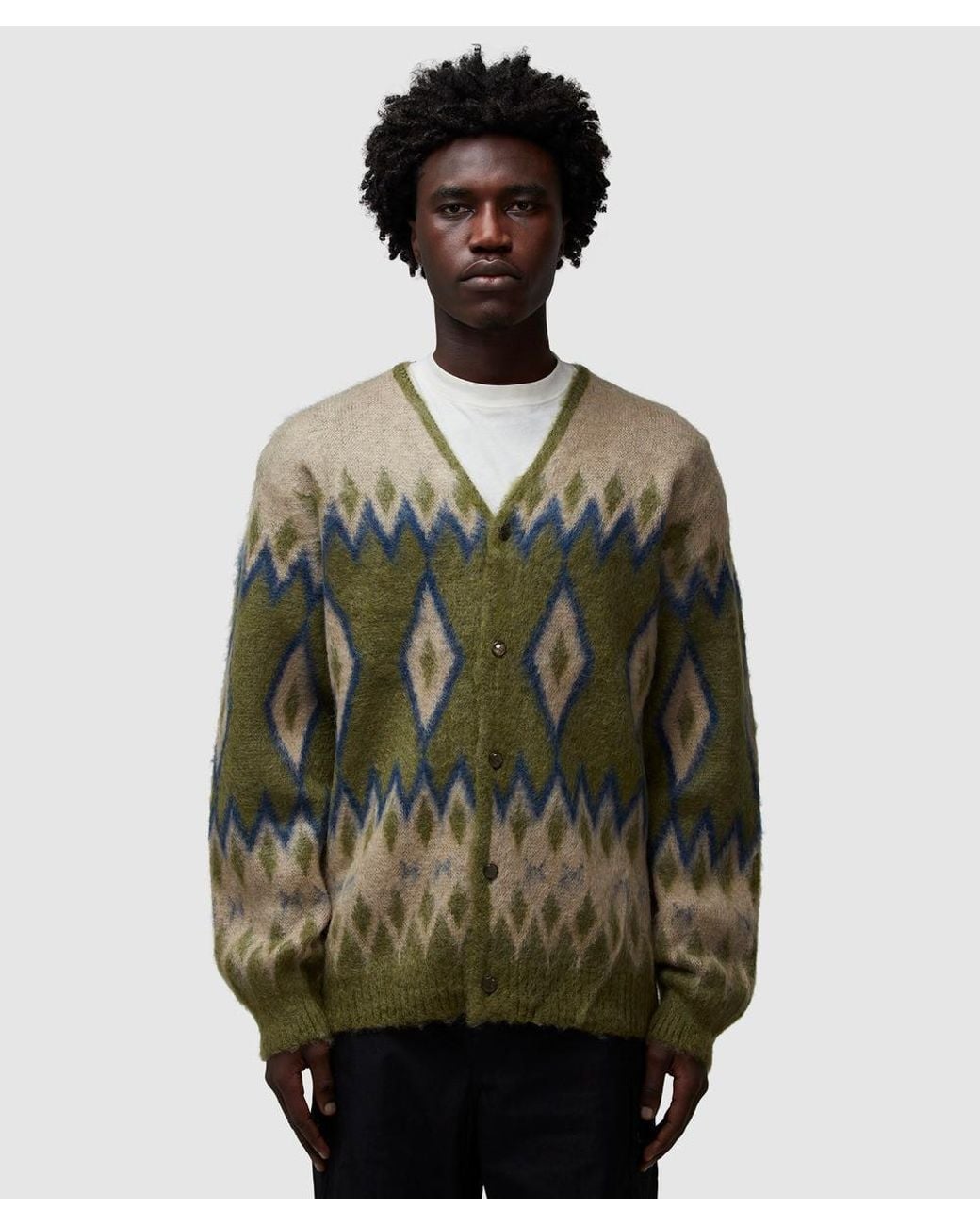 Needles Mohair Cardigan in Green for Men | Lyst UK