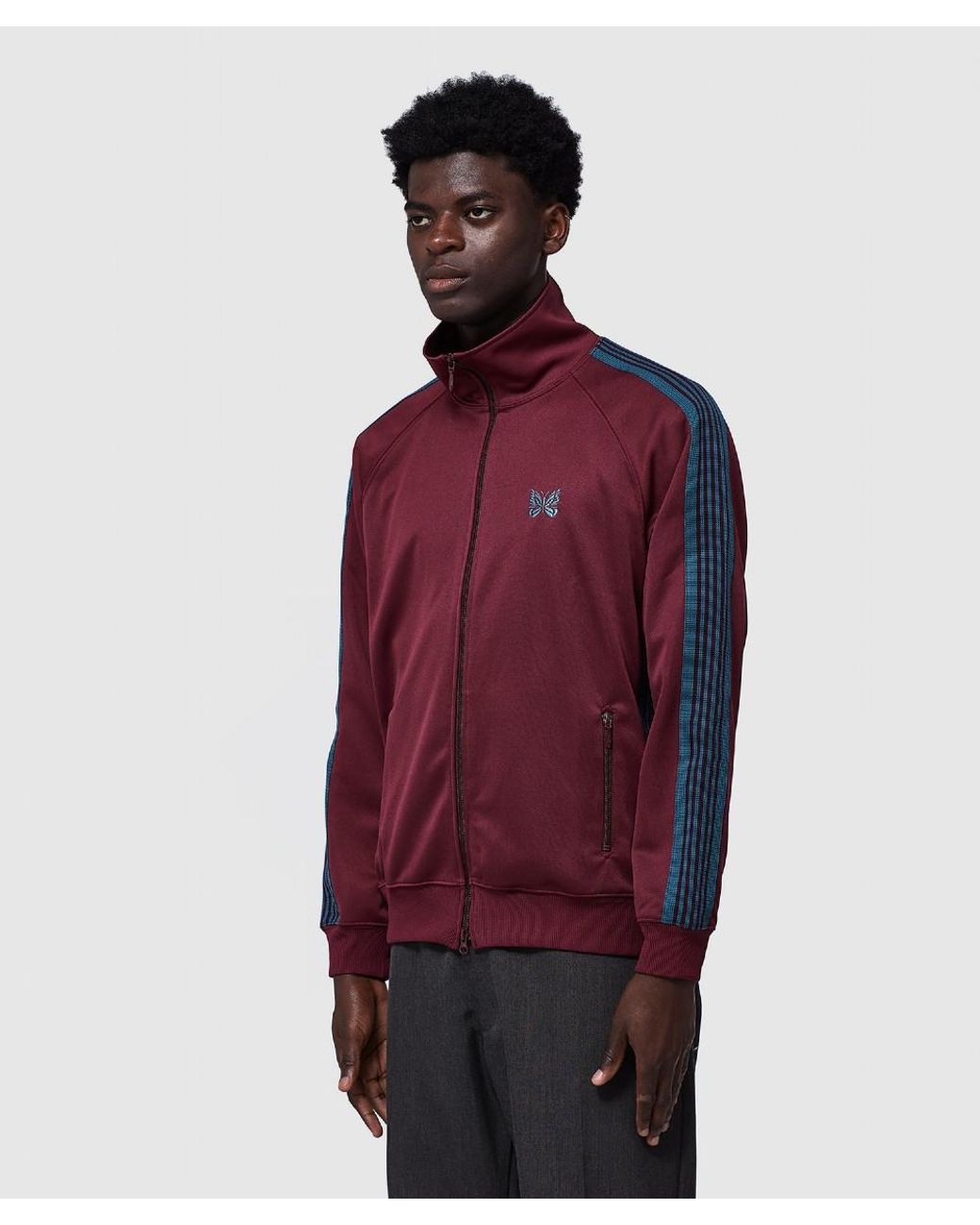Needles Track Jacket Maroon in Red for Men | Lyst