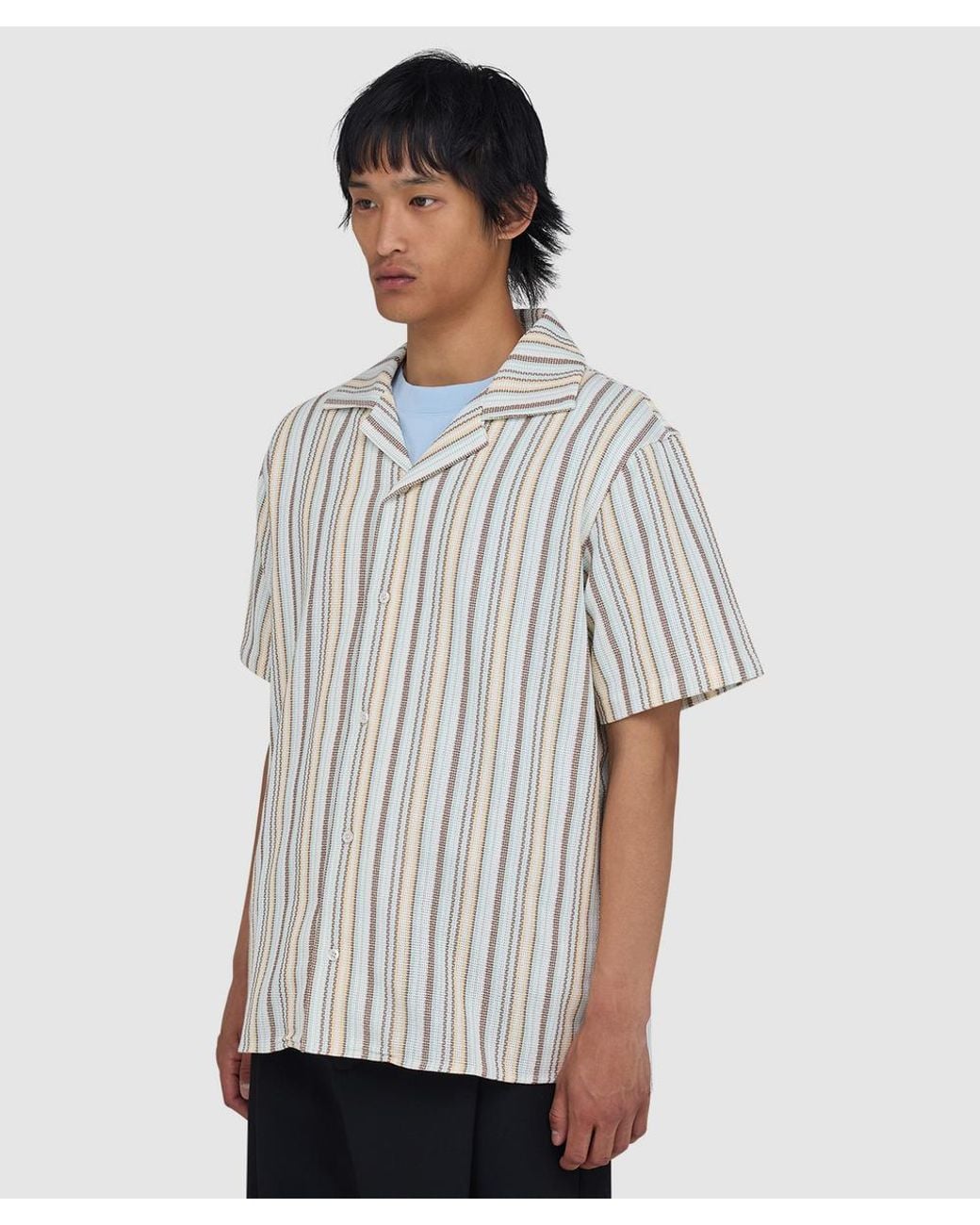 Drole de Monsieur Gray Chemise Striped Shirt (Multicolour for men