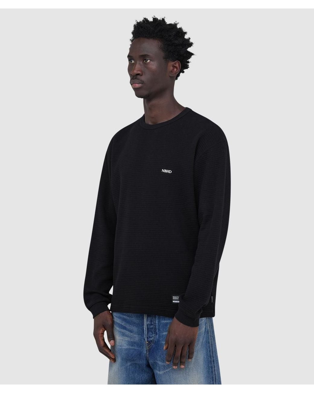 Neighborhood Blue Waffle Fabric Ls 2 T-Shirt for men