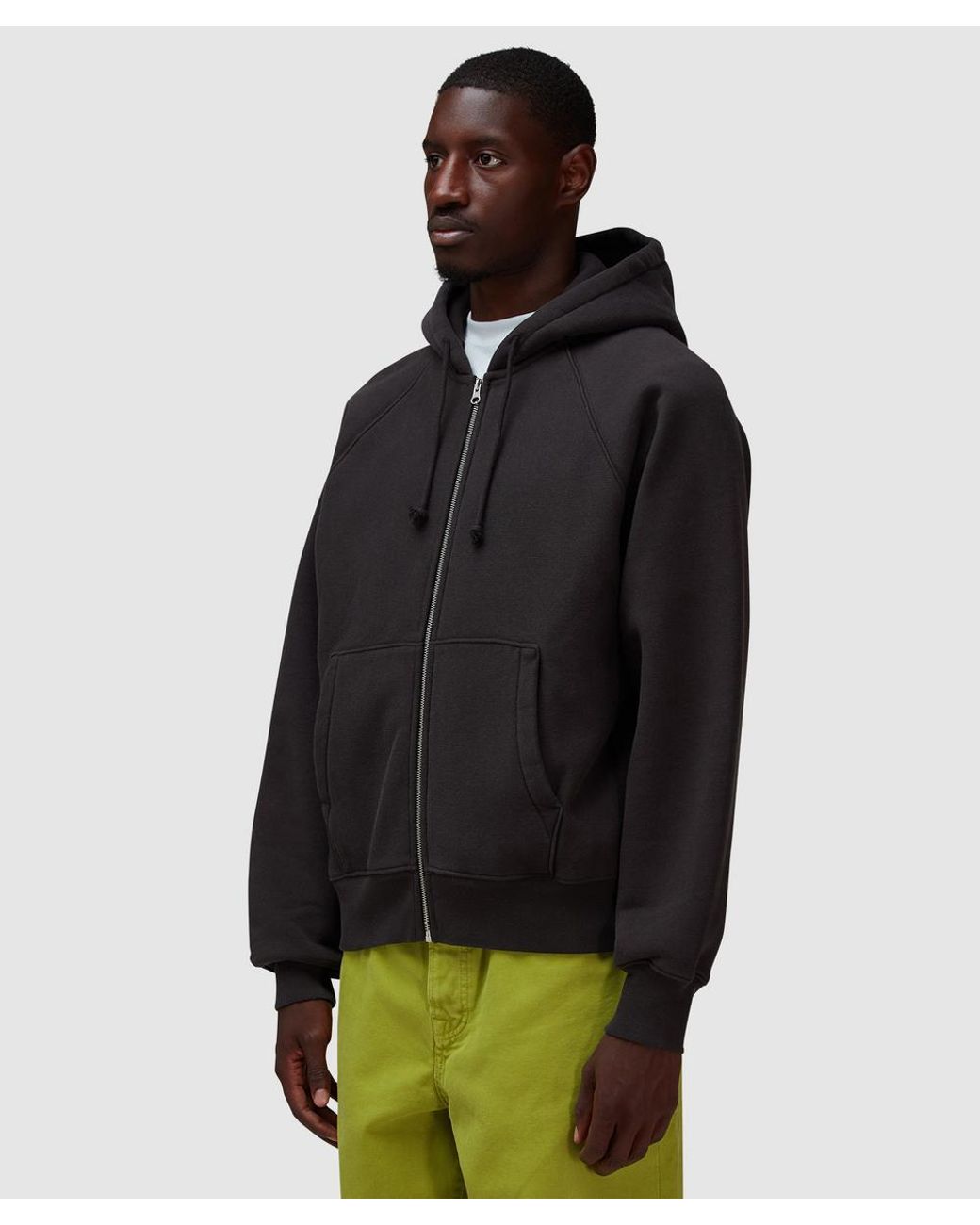 Stussy Raglan Zip Hoodie (Washed in Black for Men | Lyst