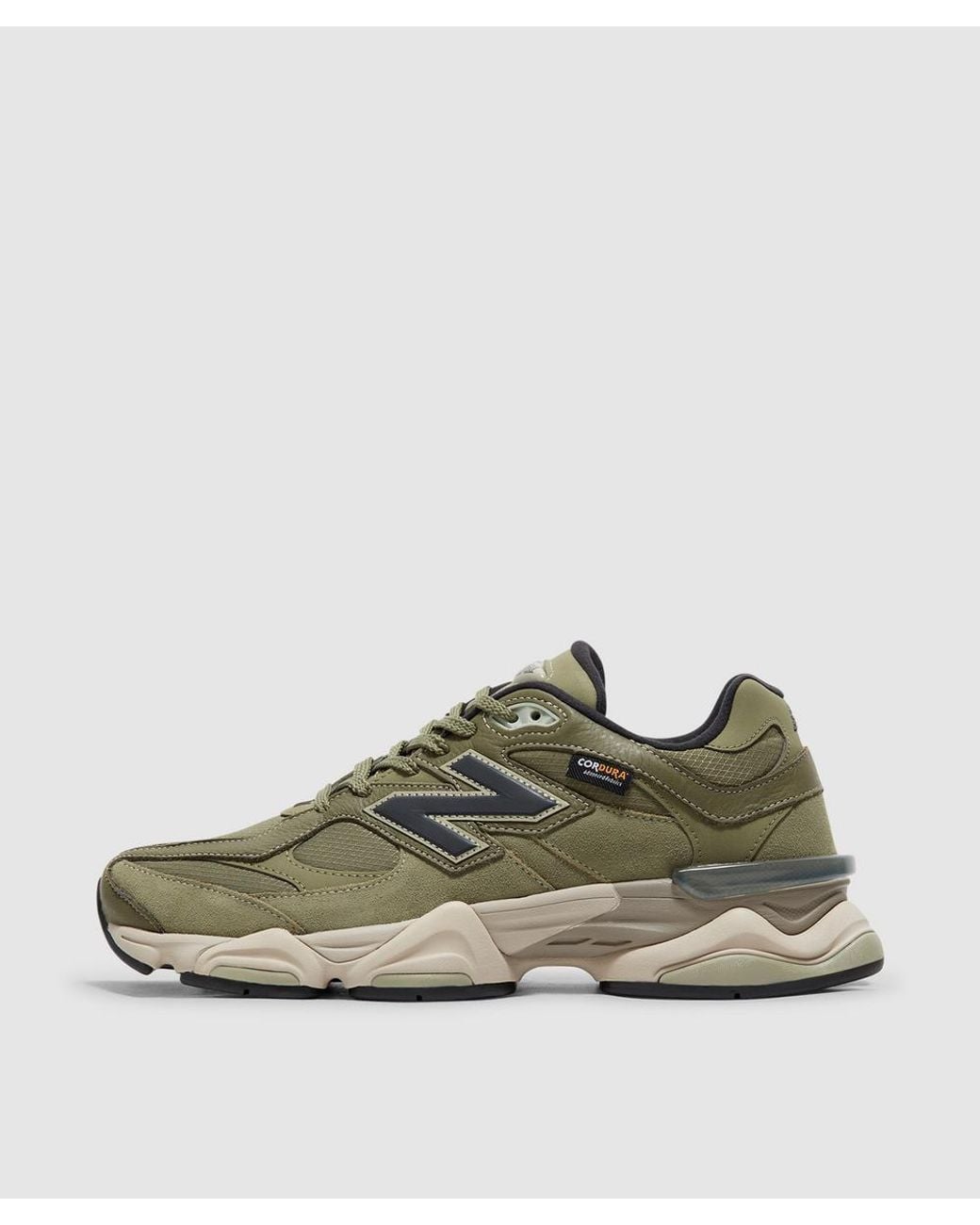 New Balance Green 9060 Cordura Sneaker (Dark Olivine/Off for men
