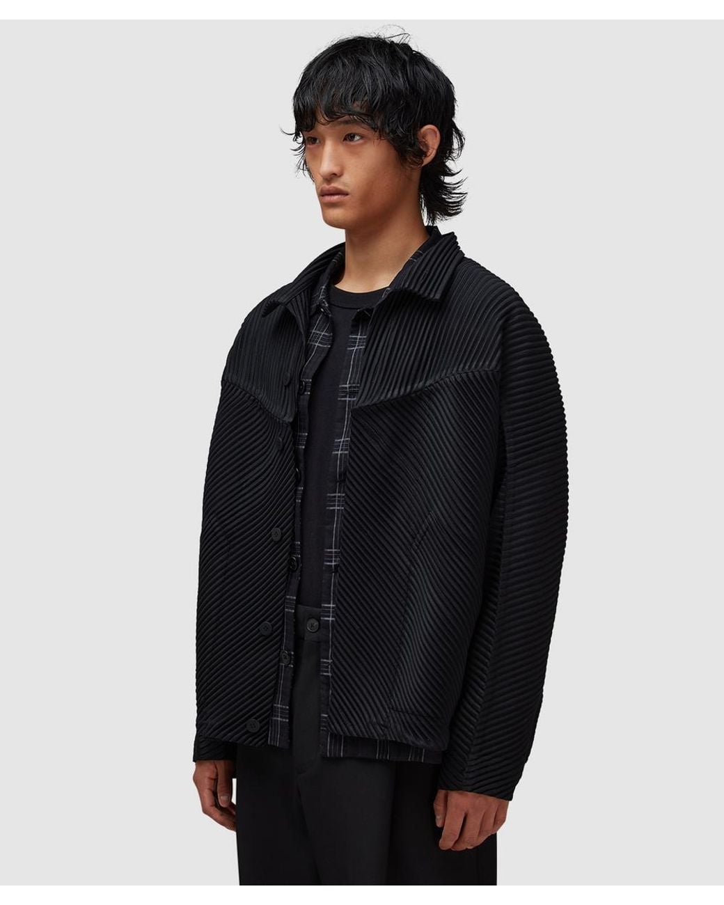 HOMME PLISSÉ ISSEY MIYAKE SEPTEMBER Homme Plissé Issey Miyake September Pleats Jacket in Black for Men
