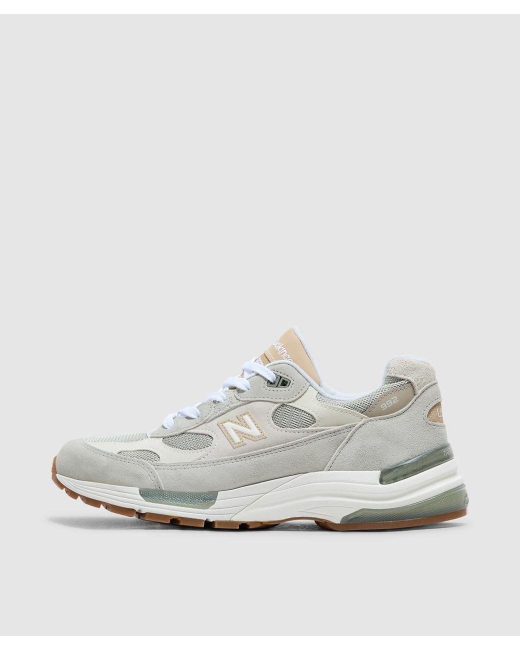 New Balance White Mius 992 Sneaker (Olivine for men