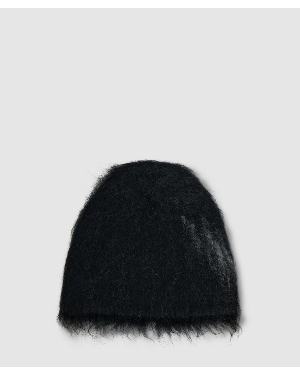 And Wander Black Jacquard Shaggy Knit Cap