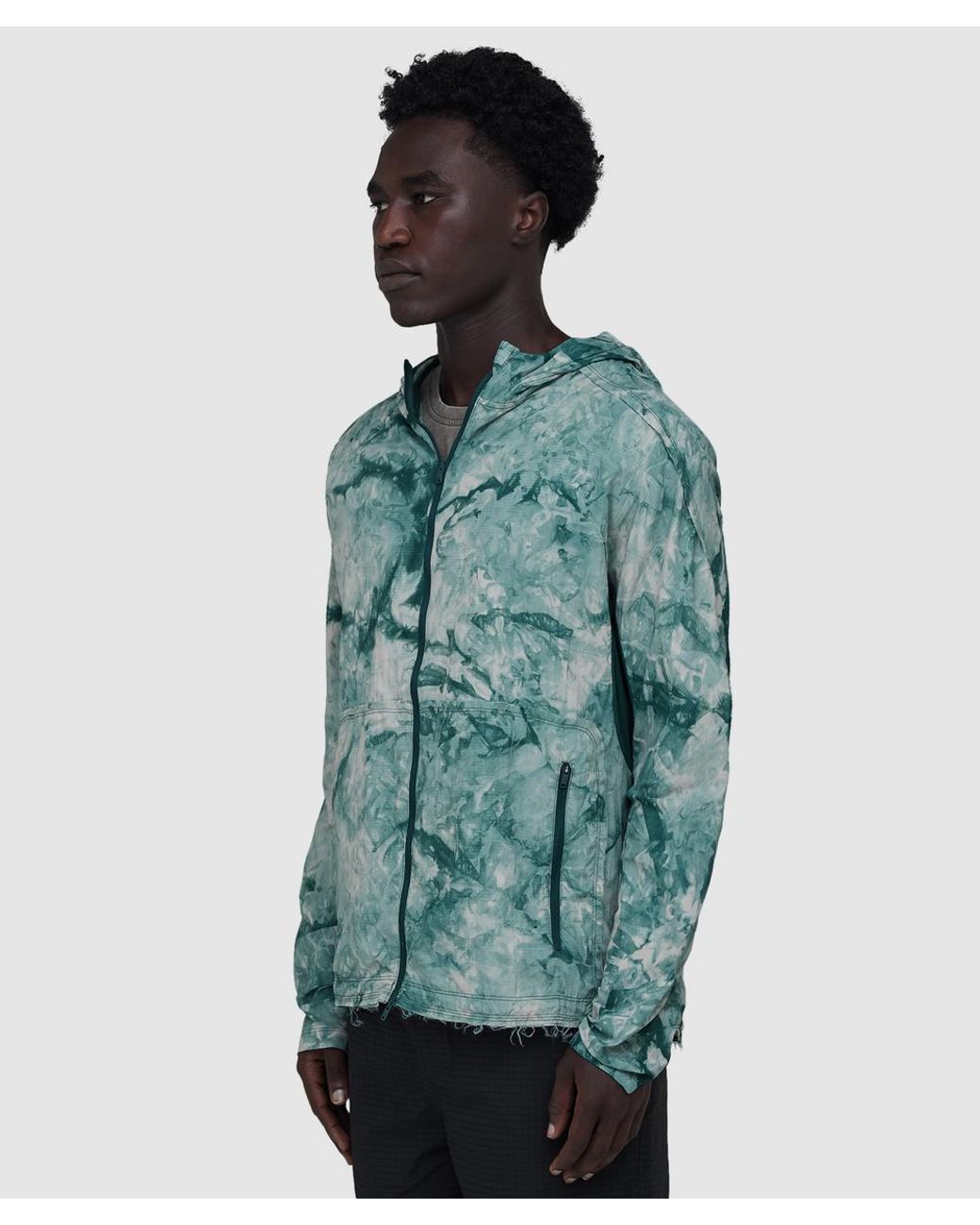 Y-3 Green Aop Running Jacket (Multicolour for men