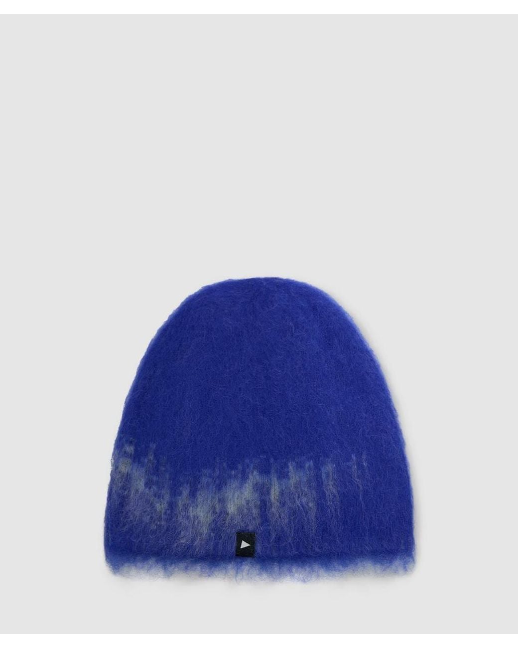 And Wander Blue Jacquard Shaggy Knit Cap