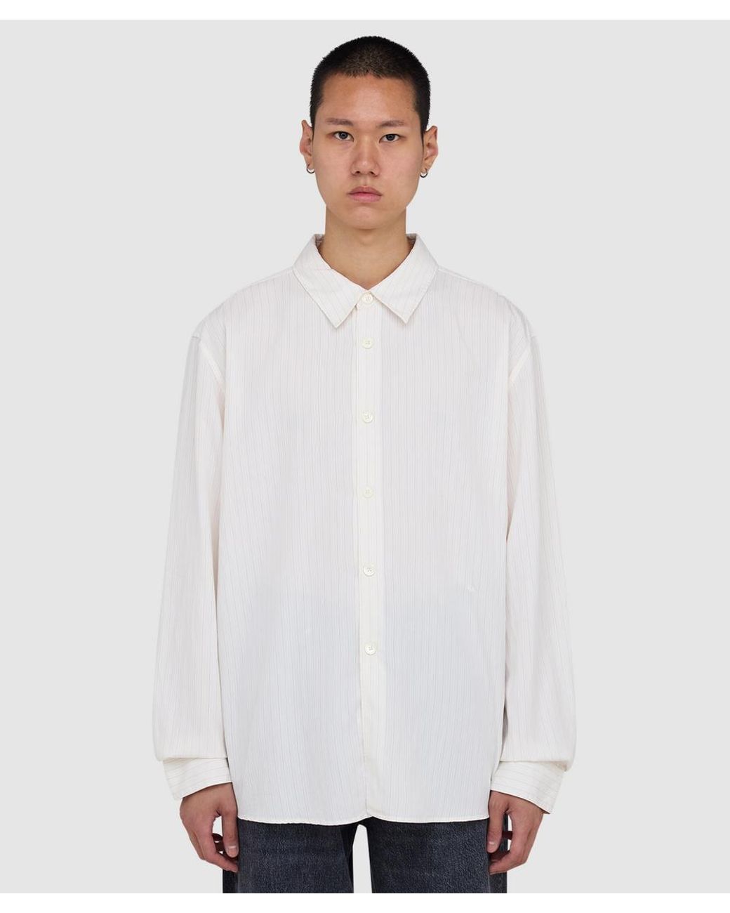 Our Legacy White Beyond Shirt Stripe Viscose for men