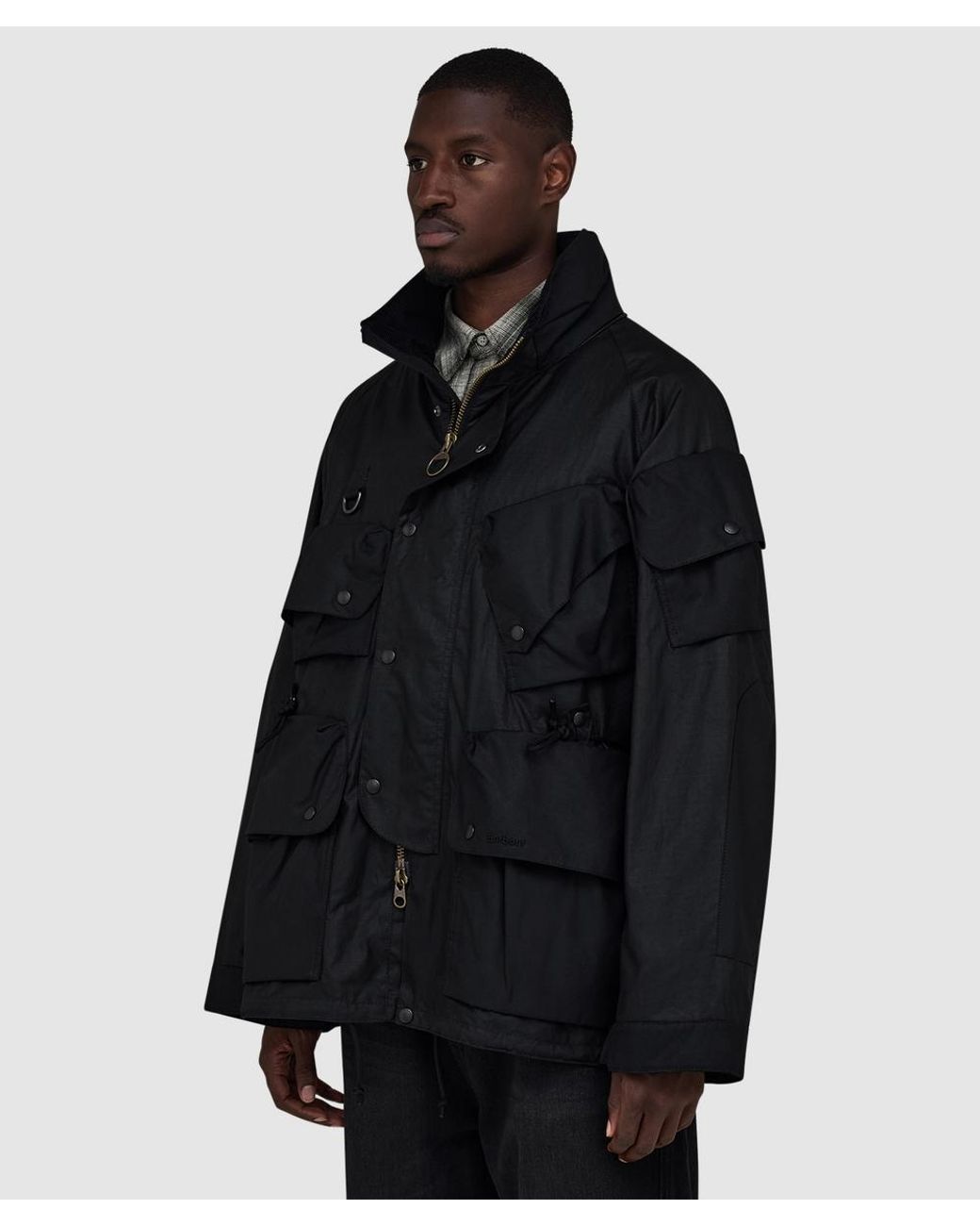 Barbour Black X Norbit Ripstop Wax Jacket for men