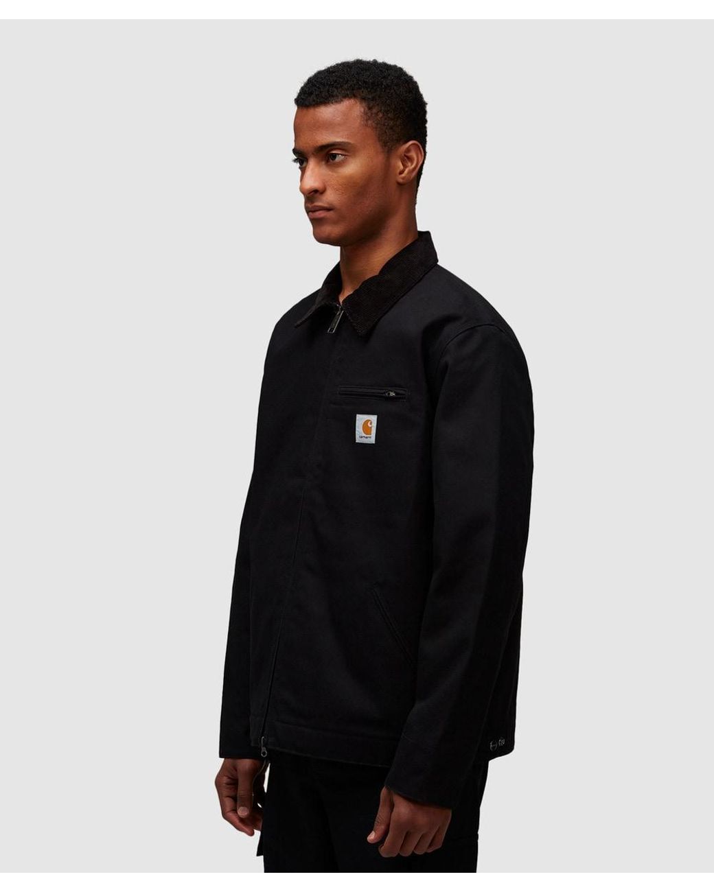Carhartt Black Corduroy-Collar Cotton Detroit Jacket for men