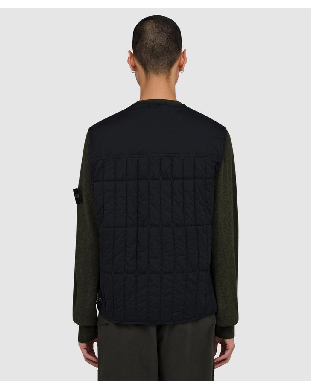 Stone Island Black Ultralight Nylon Quilted-Tc Gilet for men