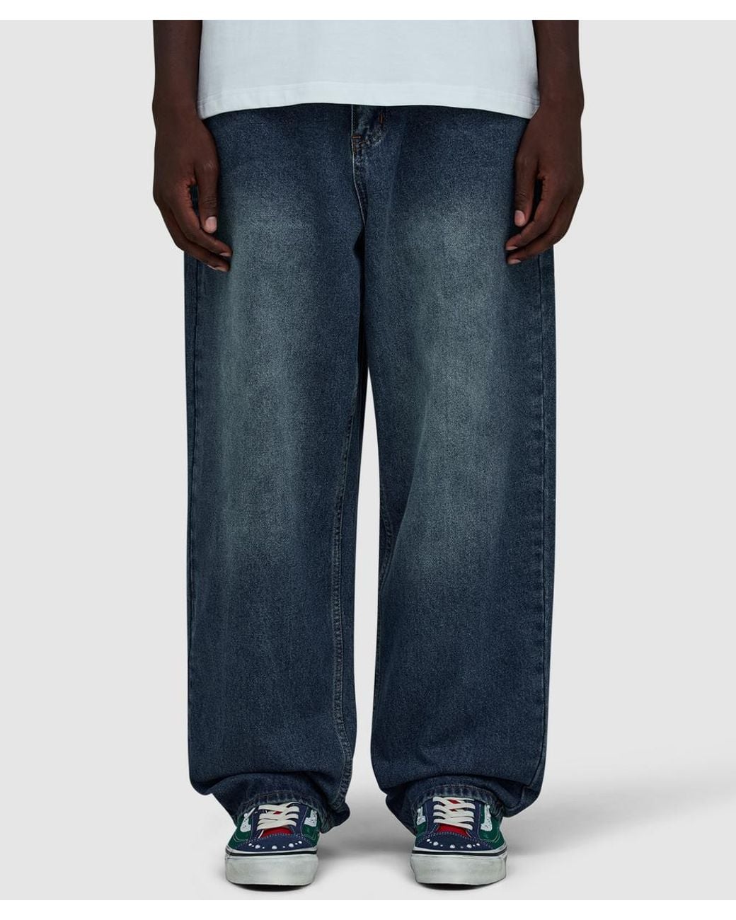 Butter Goods Blue Baggy Denim Jean (Distressed for men