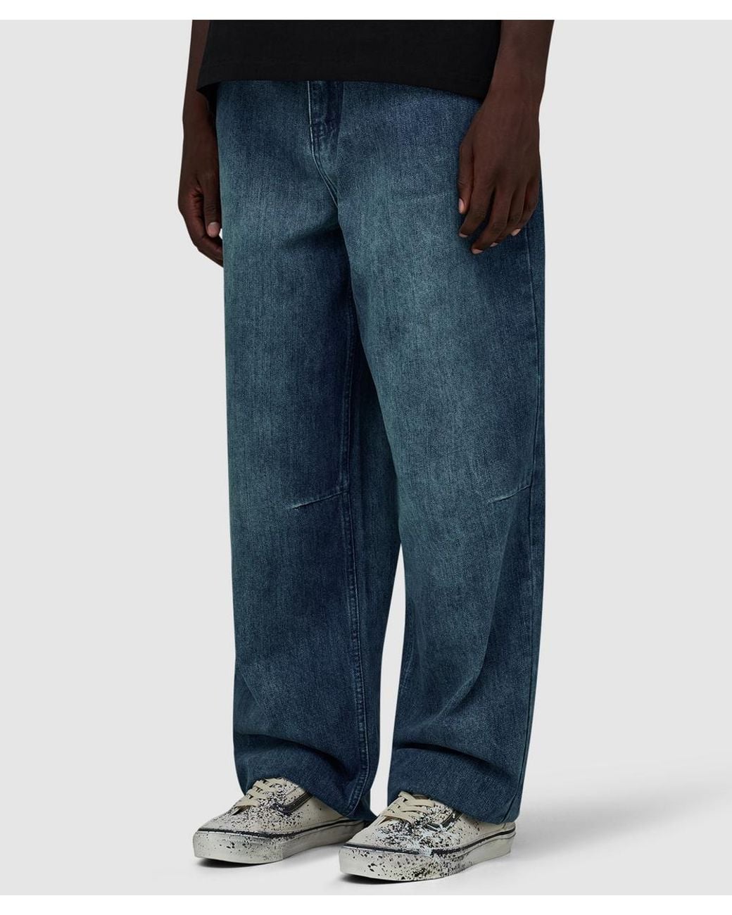 Butter Goods Blue Wide Cut Denim Jean (Faded Work for men