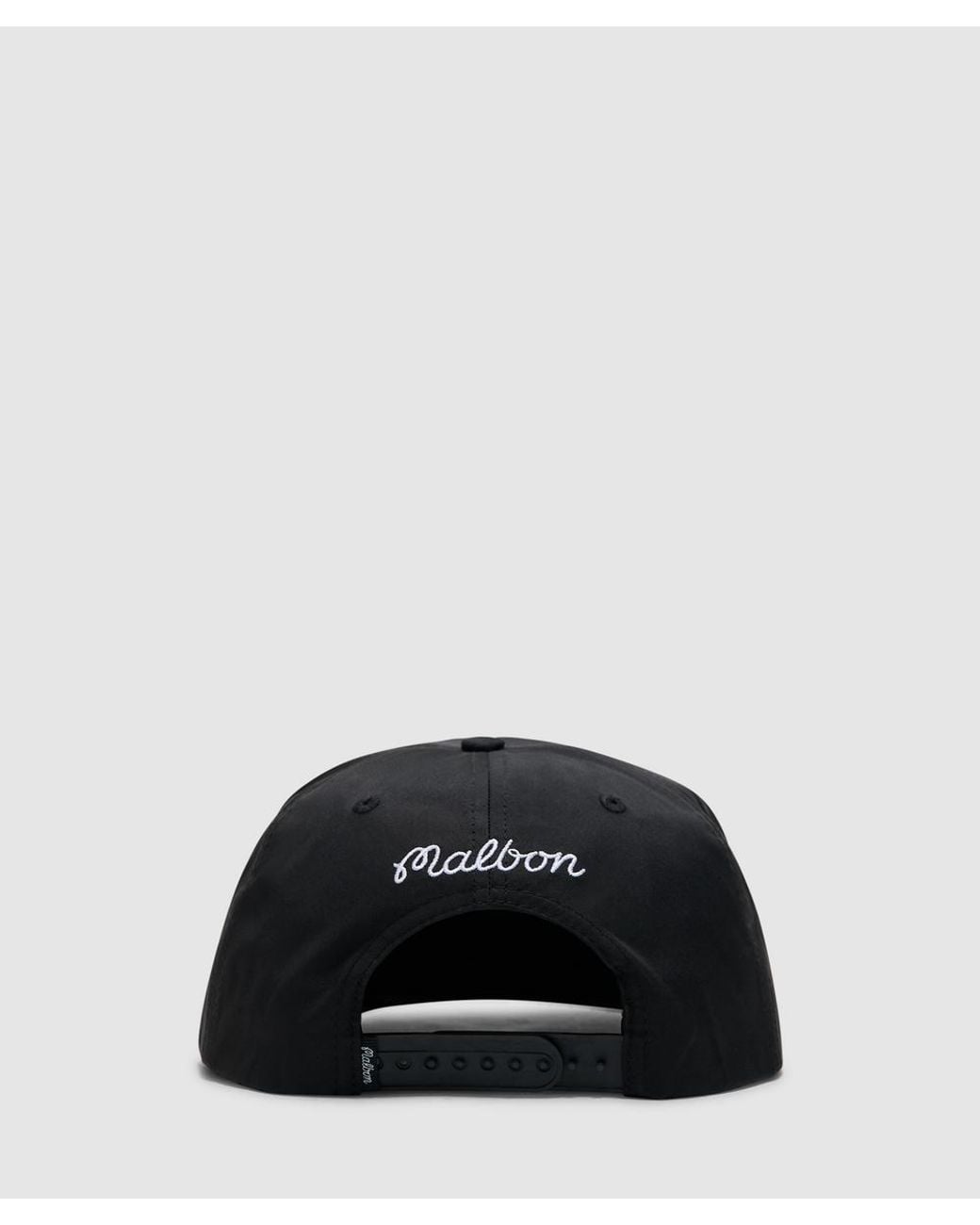 Malbon Golf Black M Script Logo Snapback