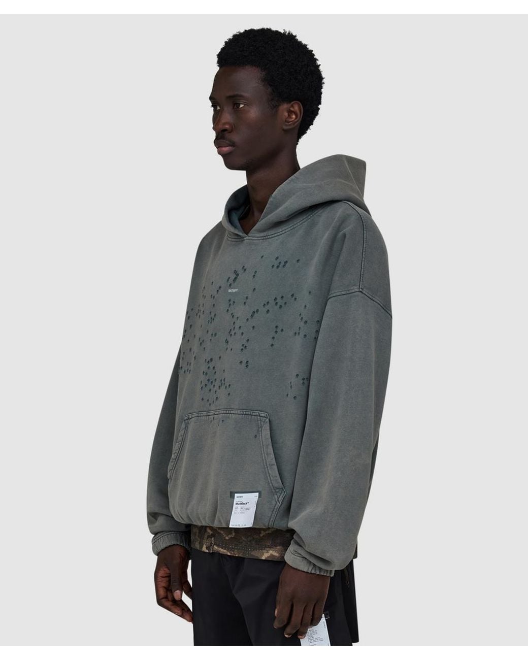 Satisfy Gray Mothtech Hoodie (Faded for men