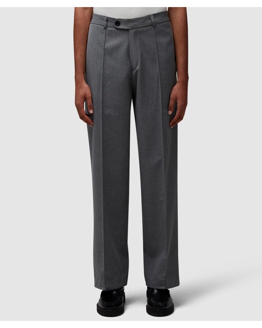 About Blank Gray Pleated Pant V2 for men