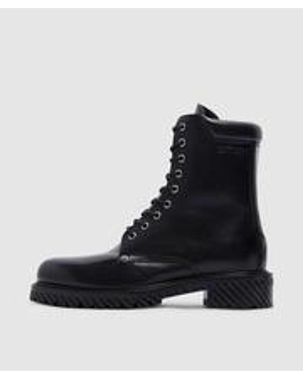 Off White c o Virgil Abloh Combat Lace Up Boot in Black for Men
