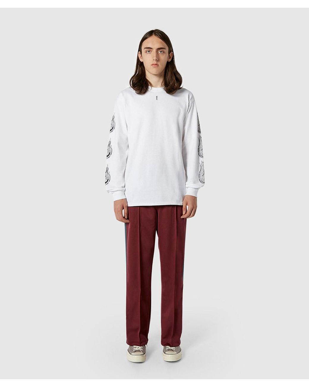 Needles Track Pant Maroon for Men | Lyst
