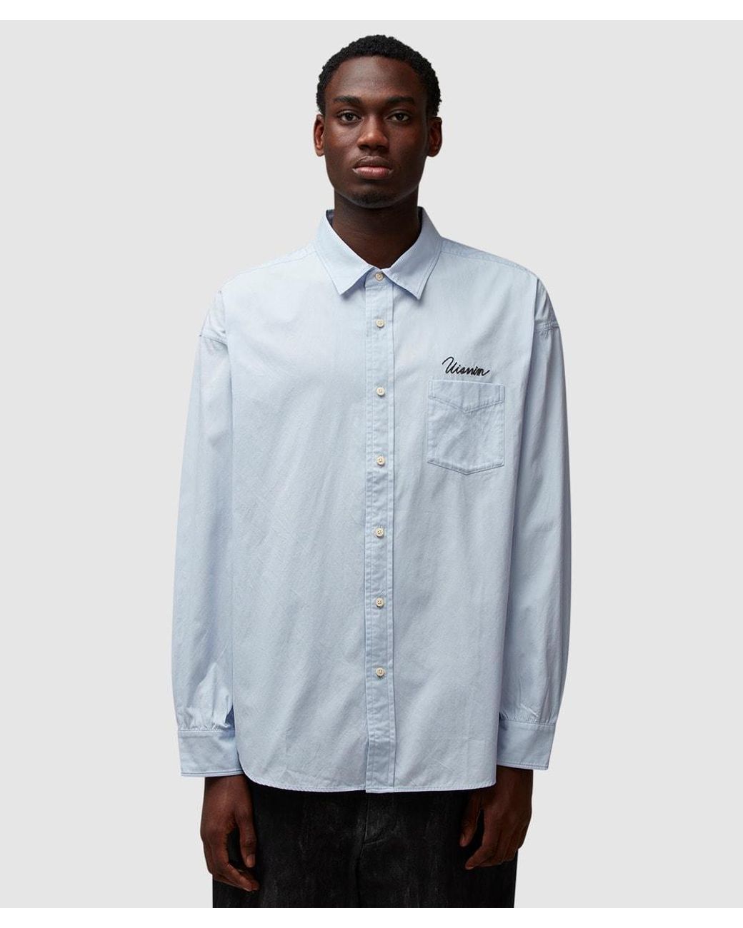 Visvim Steiner Long Sleeve Shirt in Blue for Men | Lyst