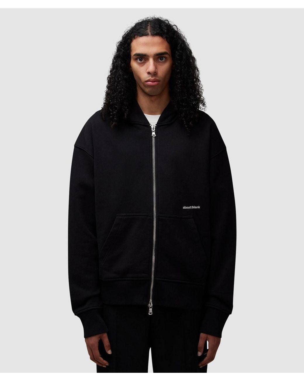 About Blank Black Box Zip Hoodie for men