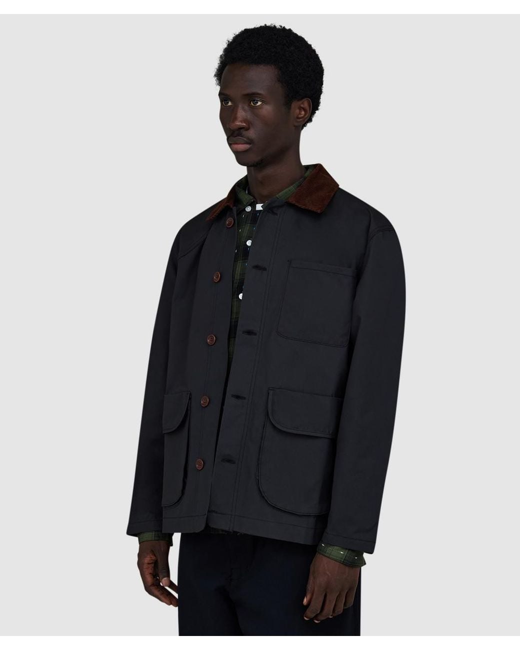 Service Works Black Waxed Barn Coat for men
