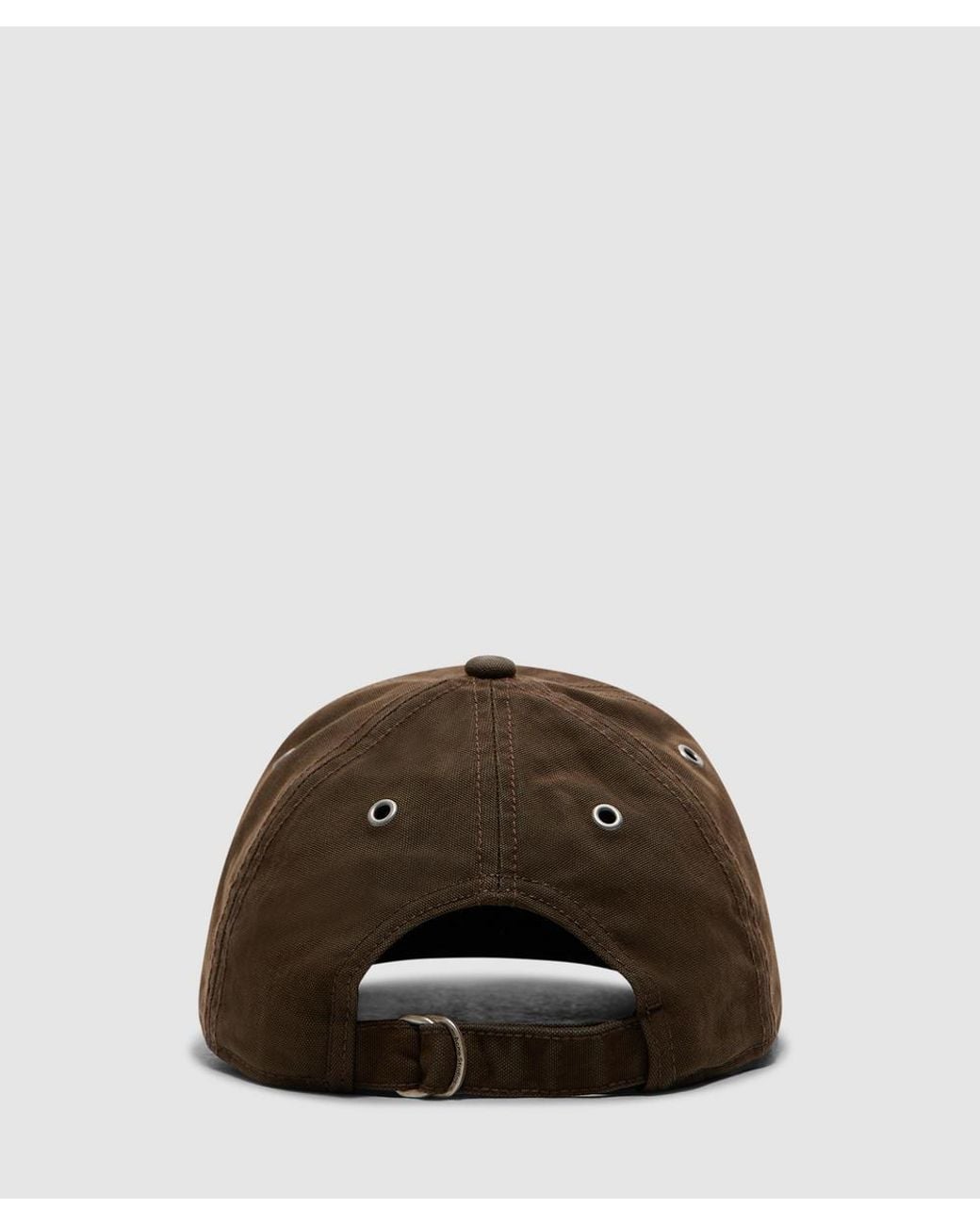 Acne Brown Waxed Logo Cap
