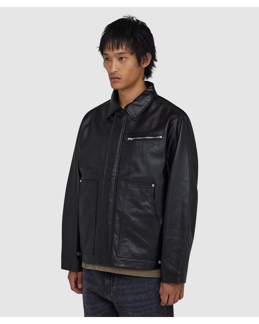 BEACH BRAINS Black Welding Jacket for men