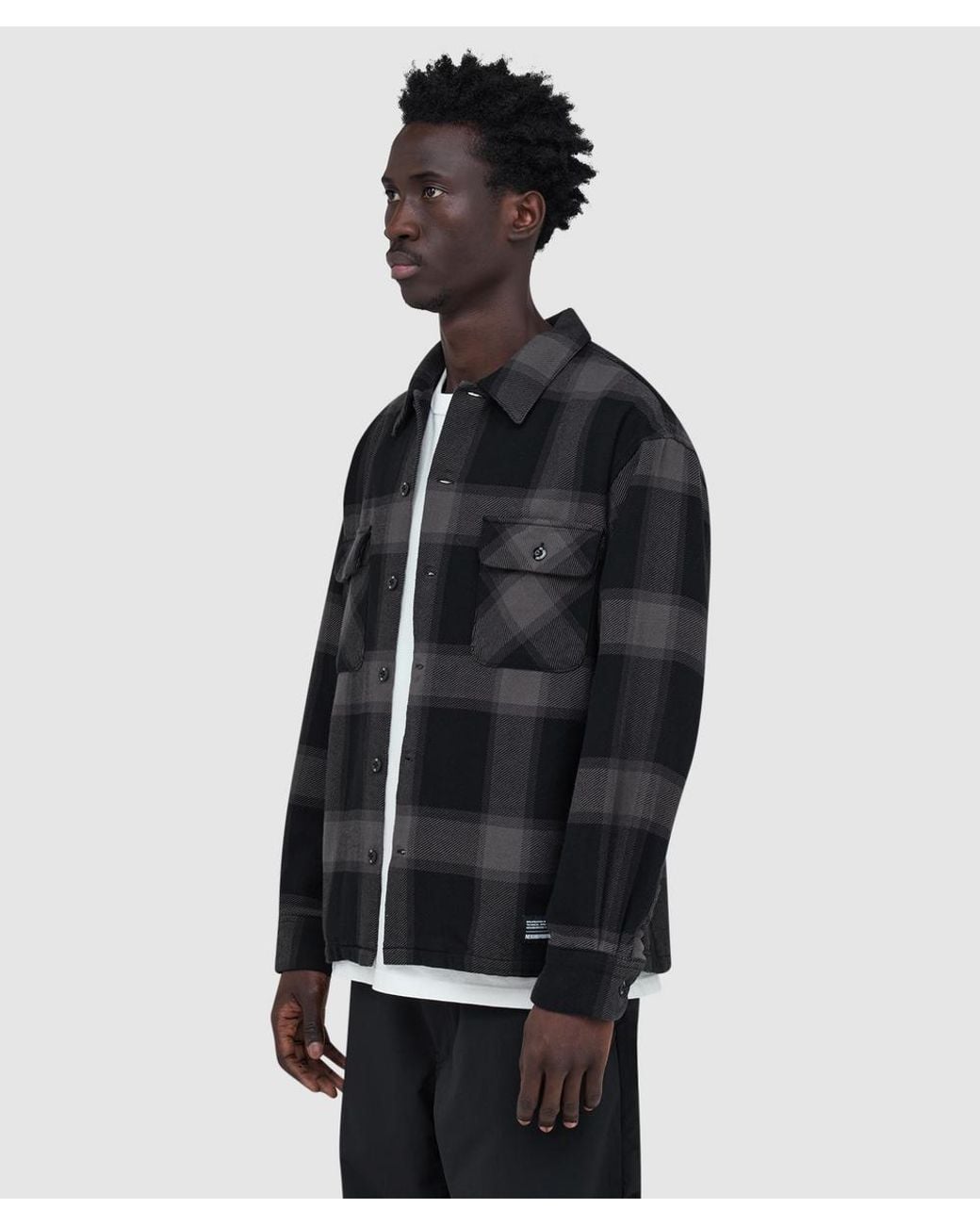 Neighborhood Buffalo Check Shirt in Black for Men | Lyst