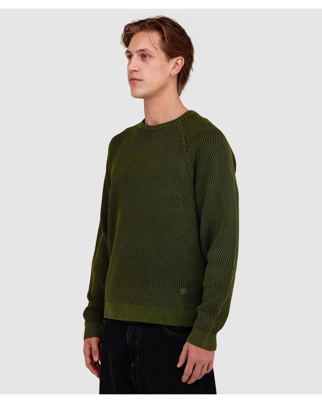 Dime Wave Knit Sweater (Pine in Green for Men | Lyst