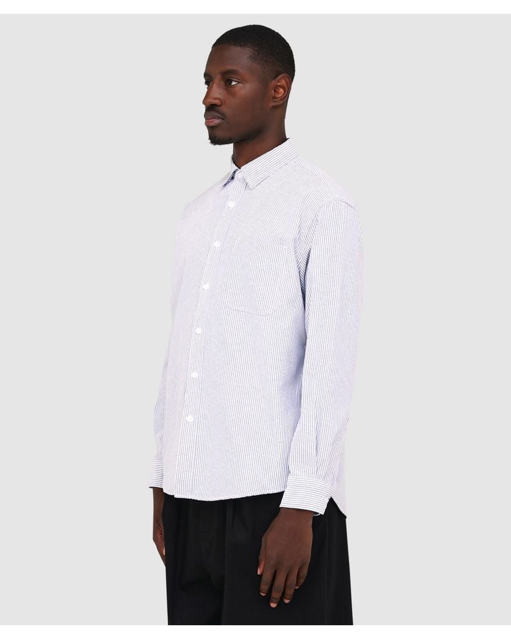 FRIZMWORKS White Og Stripe Oversized Shirt for men